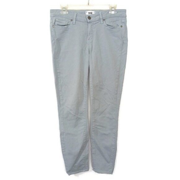 Paige Womens Verdugo Ankle Jeans Size 29 Light Gray Skinny Mid Rise Flawed - Picture 2 of 9